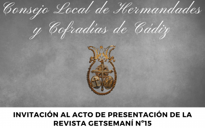 INVITACIÓN AL ACTO DE LA PRESENTACIÓN DE LA REVISTA GETSEMANÍ Nº15