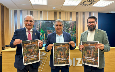 Presentación del cartel oficial del concurso de altares y escaparates  con motivo del Corpus Christi 2024 y firma del un nuevo convenio de colaboración con La Fundación Cádiz Club de Fútbol.
