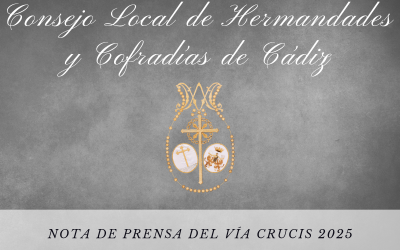 La imagen de Nuestra Señora de las Angustias de la cofradía de Caminito preside este lunes el Vía Crucis de las Hermandades y Cofradías De Cádiz