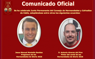 Jesús Manuel Montaño, designado como pregonero de las Glorias 2026, y Antonio Álvarez del Pino realizará el cartel de este tiempo